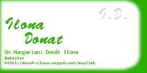 ilona donat business card
