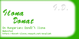 ilona donat business card